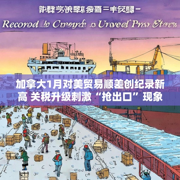 加拿大1月对美贸易顺差创纪录新高 关税升级刺激“抢出口”现象