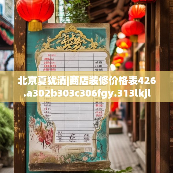 北京夏犹清|商店装修价格表426.a302b303c306fgy.313lkjl
