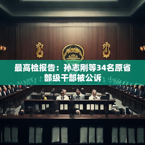 最高检报告：孙志刚等34名原省部级干部被公诉