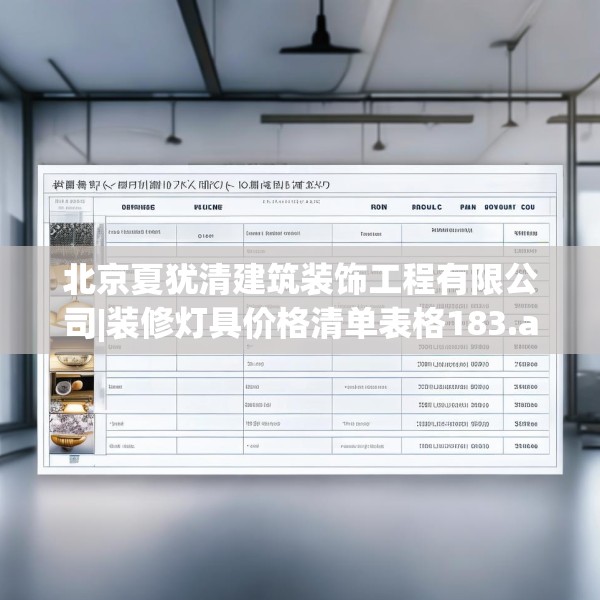北京夏犹清建筑装饰工程有限公司|装修灯具价格清单表格183.a59b60c63fgy.70uyk