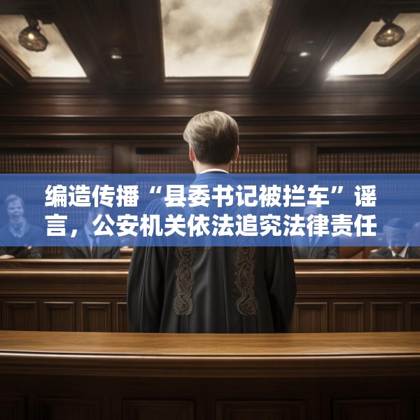 编造传播“县委书记被拦车”谣言，公安机关依法追究法律责任