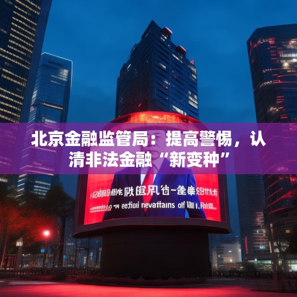 北京金融监管局：提高警惕，认清非法金融“新变种”