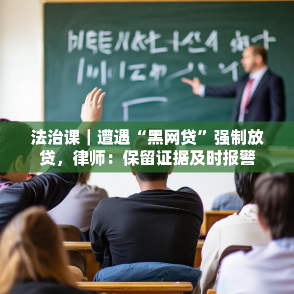 法治课｜遭遇“黑网贷”强制放贷，律师：保留证据及时报警