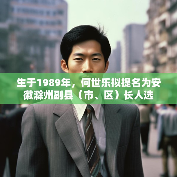 生于1989年，何世乐拟提名为安徽滁州副县（市、区）长人选