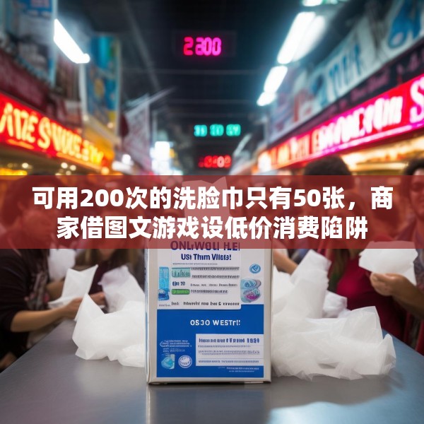 可用200次的洗脸巾只有50张，商家借图文游戏设低价消费陷阱