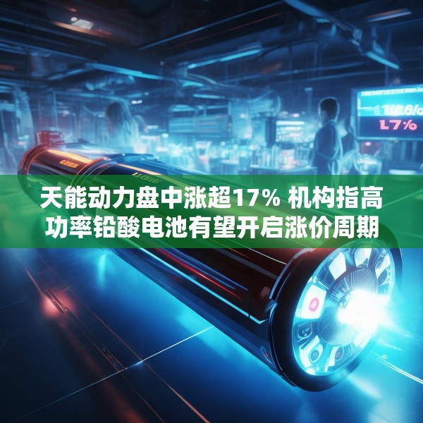 天能动力盘中涨超17% 机构指高功率铅酸电池有望开启涨价周期