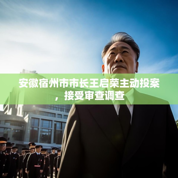 安徽宿州市市长王启荣主动投案，接受审查调查