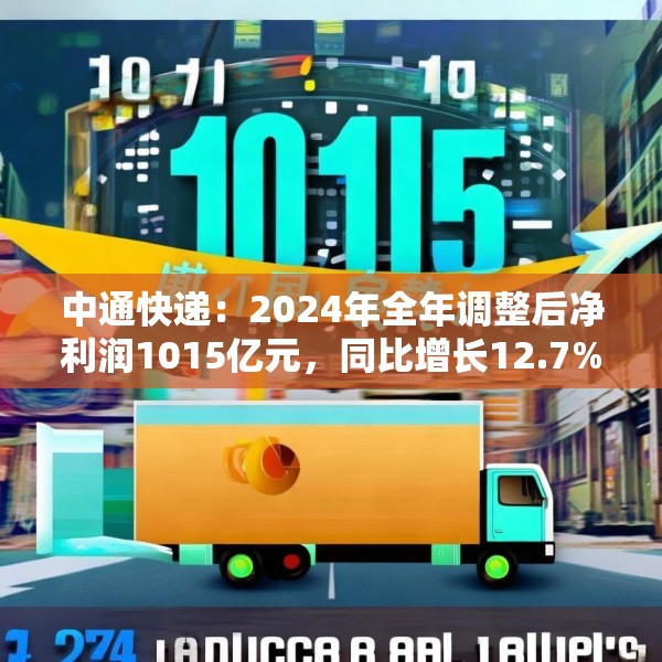 中通快递：2024年全年调整后净利润1015亿元，同比增长12.7%