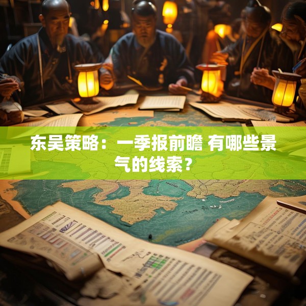 东吴策略：一季报前瞻 有哪些景气的线索？