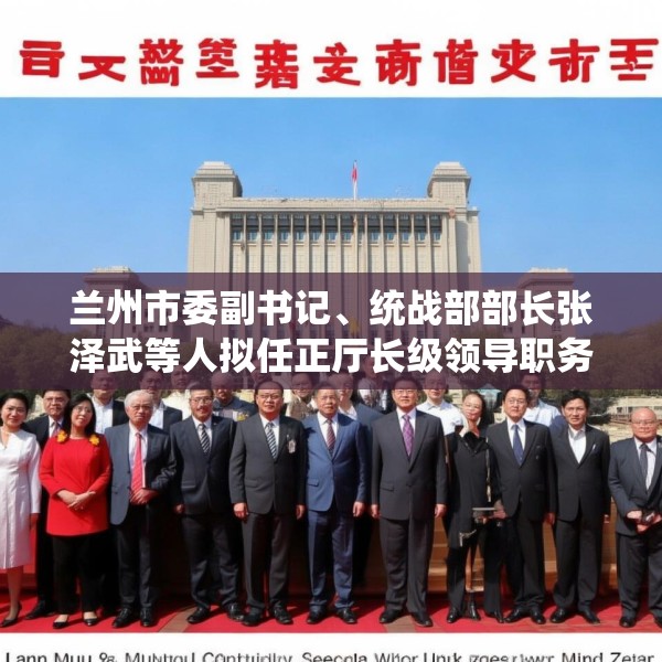 兰州市委副书记、统战部部长张泽武等人拟任正厅长级领导职务