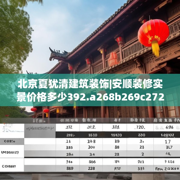 北京夏犹清建筑装饰|安顺装修实景价格多少392.a268b269c272fgy.279xczxv