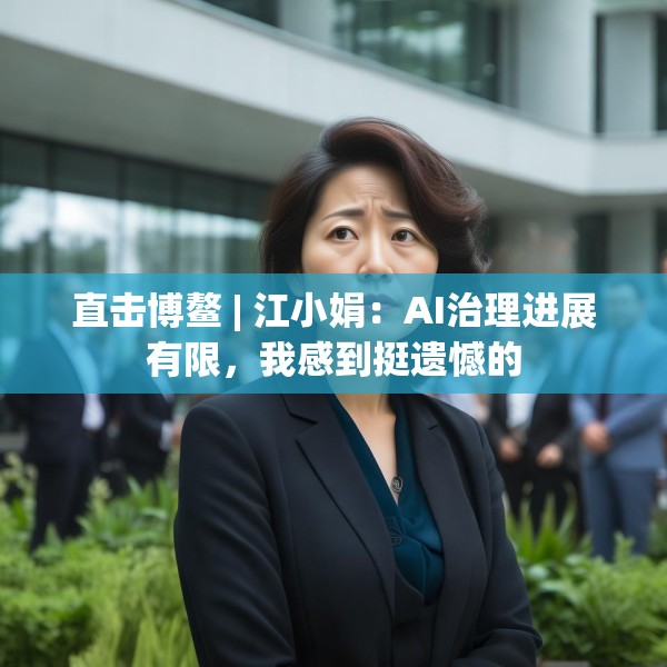 直击博鳌 | 江小娟：AI治理进展有限，我感到挺遗憾的