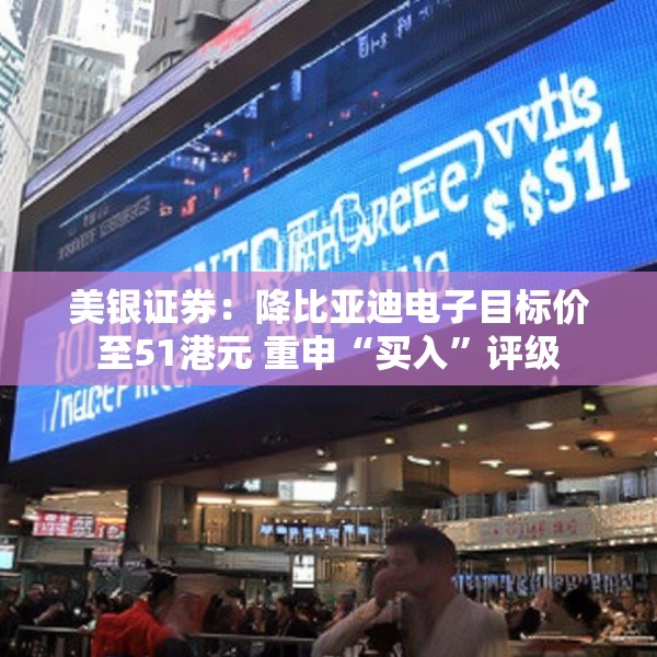 美银证券：降比亚迪电子目标价至51港元 重申“买入”评级