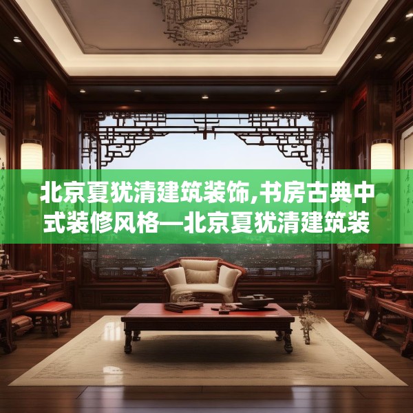 北京夏犹清建筑装饰,书房古典中式装修风格—北京夏犹清建筑装饰468.a344b345c348fgy.355nbn