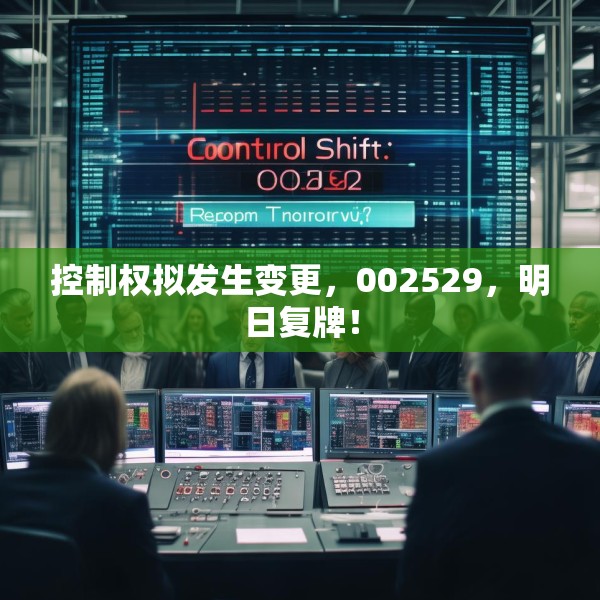 控制权拟发生变更，002529，明日复牌！