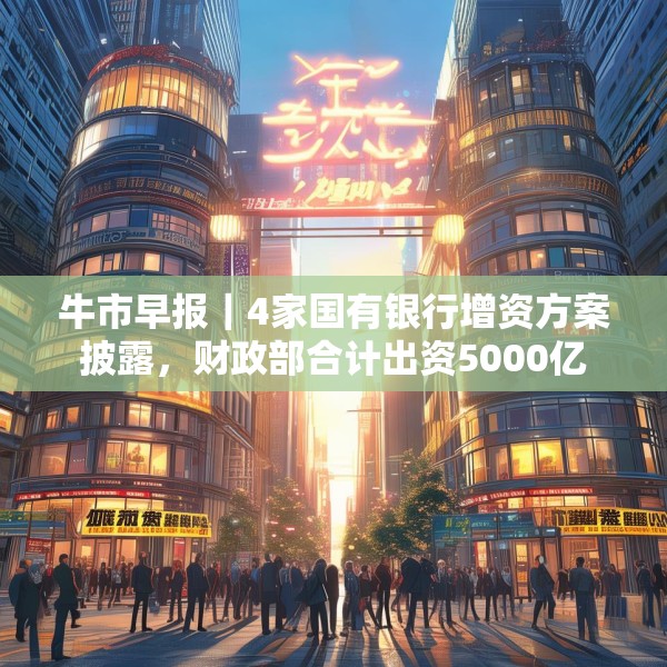 牛市早报｜4家国有银行增资方案披露，财政部合计出资5000亿