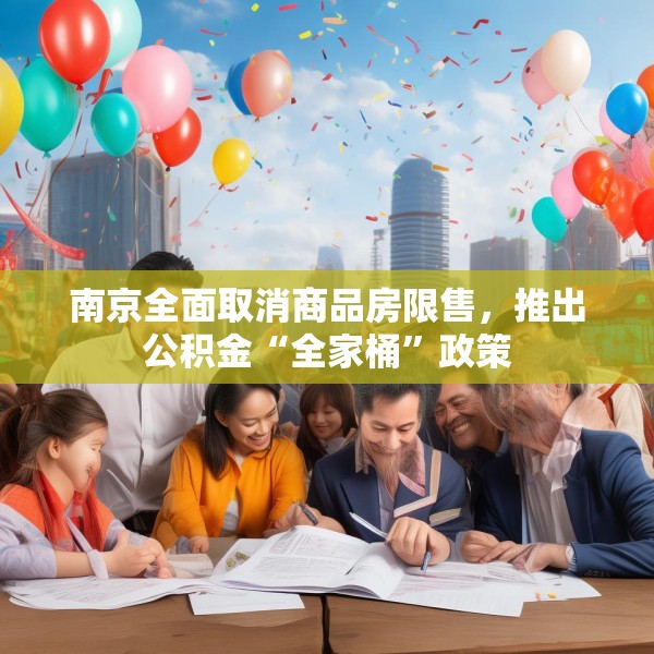 南京全面取消商品房限售，推出公积金“全家桶”政策