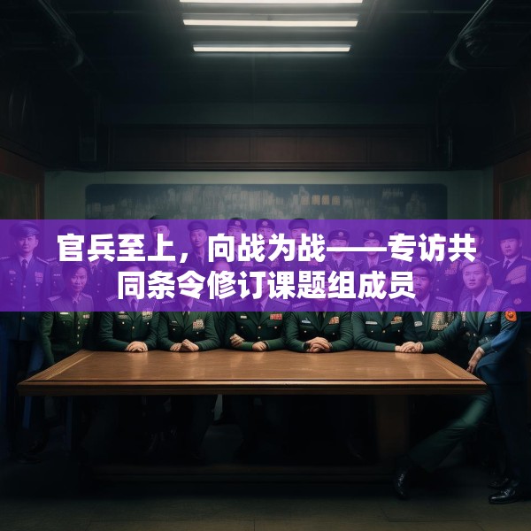 官兵至上，向战为战——专访共同条令修订课题组成员