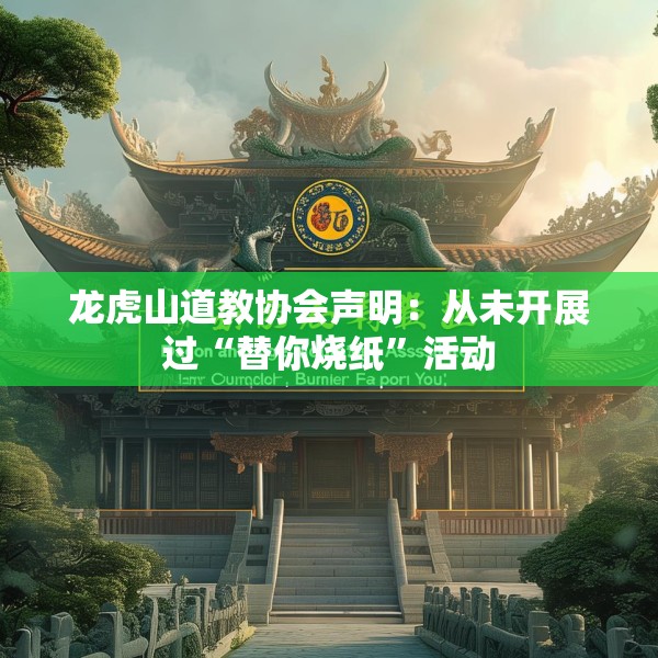 龙虎山道教协会声明：从未开展过“替你烧纸”活动