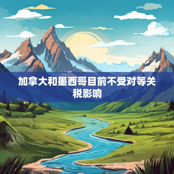 加拿大和墨西哥目前不受对等关税影响