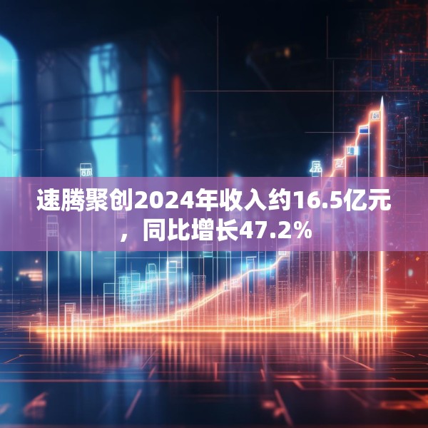速腾聚创2024年收入约16.5亿元，同比增长47.2%