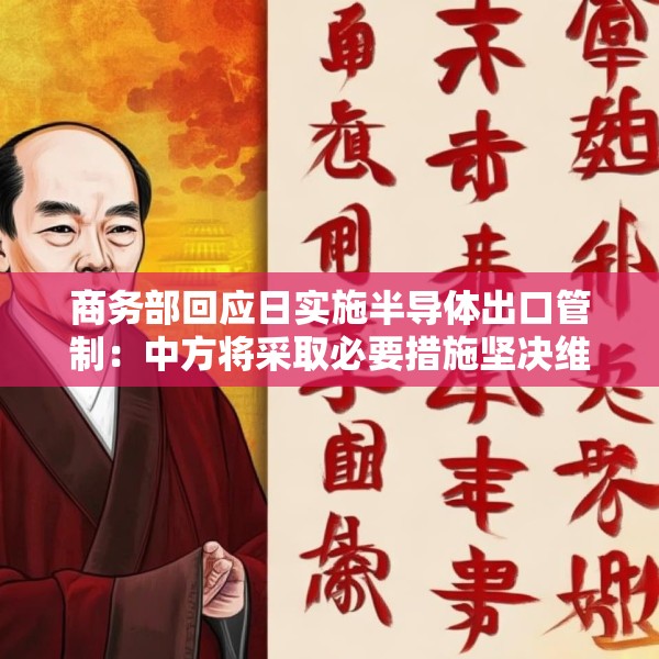 商务部回应日实施半导体出口管制：中方将采取必要措施坚决维护自身正当权益