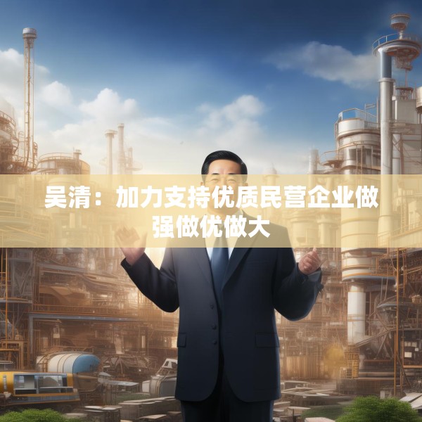 吴清：加力支持优质民营企业做强做优做大