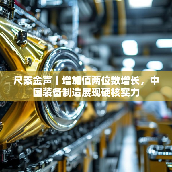 尺素金声丨增加值两位数增长，中国装备制造展现硬核实力