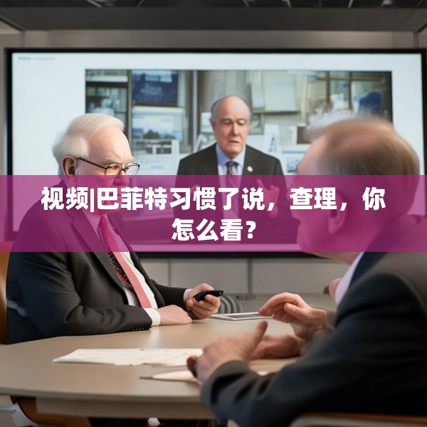 视频|巴菲特习惯了说，查理，你怎么看？