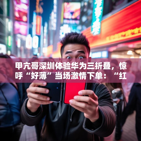 甲亢哥深圳体验华为三折叠，惊呼“好薄”当场激情下单：“红的黑的我都要！”