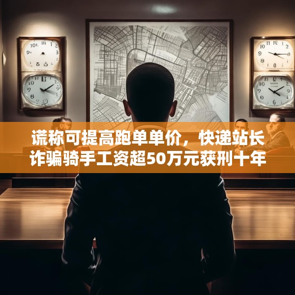 谎称可提高跑单单价，快递站长诈骗骑手工资超50万元获刑十年半