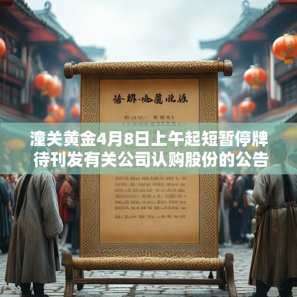 潼关黄金4月8日上午起短暂停牌 待刊发有关公司认购股份的公告