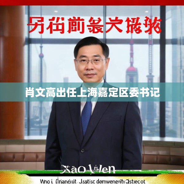 肖文高出任上海嘉定区委书记
