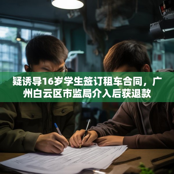 疑诱导16岁学生签订租车合同，广州白云区市监局介入后获退款