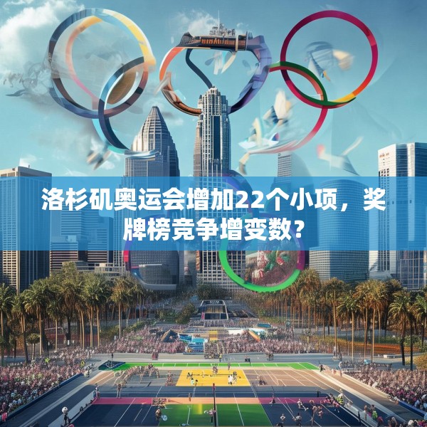 洛杉矶奥运会增加22个小项，奖牌榜竞争增变数？