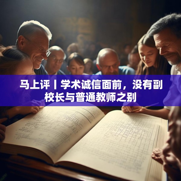 马上评丨学术诚信面前，没有副校长与普通教师之别