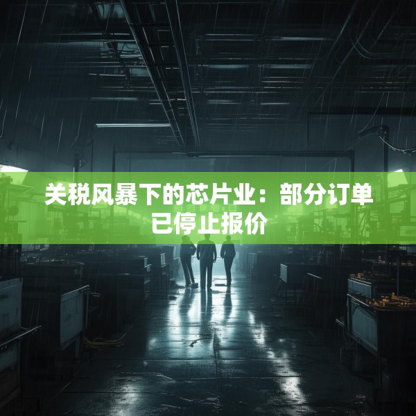 关税风暴下的芯片业：部分订单已停止报价