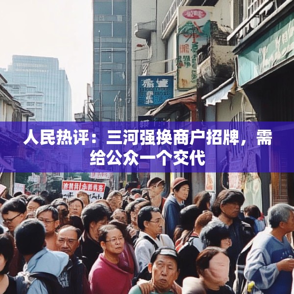 人民热评：三河强换商户招牌，需给公众一个交代