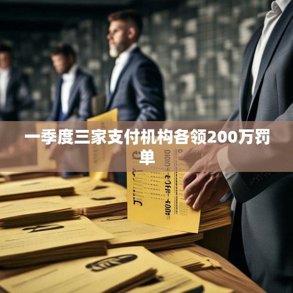 一季度三家支付机构各领200万罚单