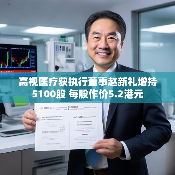 高视医疗获执行董事赵新礼增持5100股 每股作价5.2港元