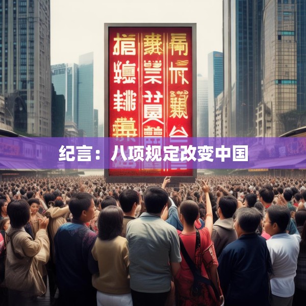纪言：八项规定改变中国