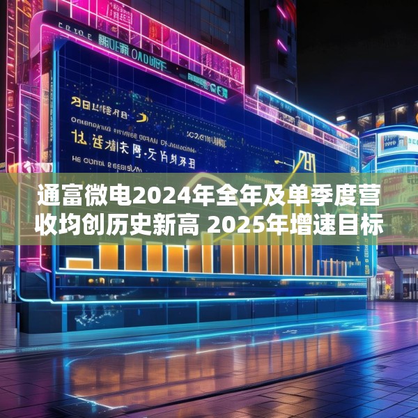 通富微电2024年全年及单季度营收均创历史新高 2025年增速目标高于行业预期