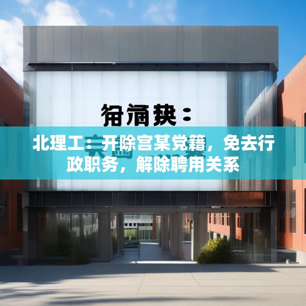 北理工：开除宫某党籍，免去行政职务，解除聘用关系