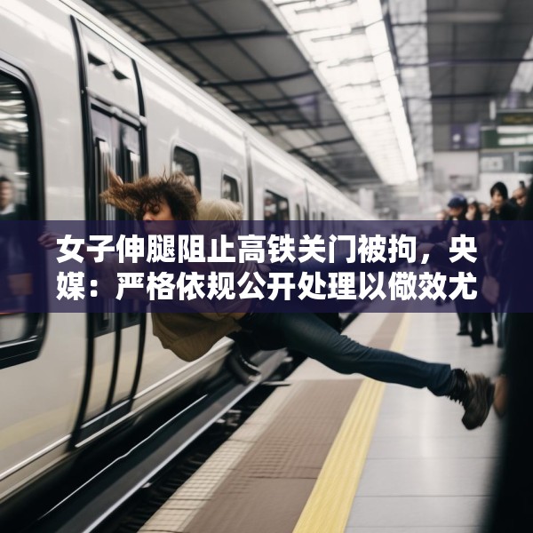 女子伸腿阻止高铁关门被拘，央媒：严格依规公开处理以儆效尤