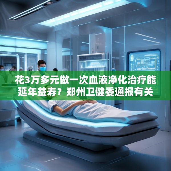 花3万多元做一次血液净化治疗能延年益寿？郑州卫健委通报有关查处情况