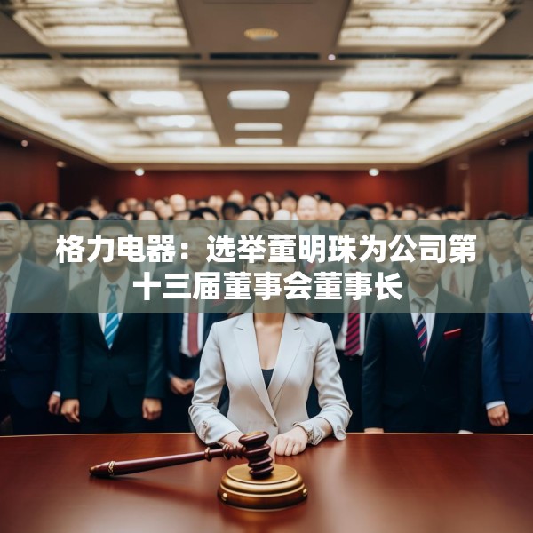 格力电器：选举董明珠为公司第十三届董事会董事长