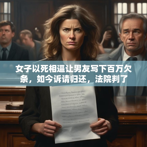 女子以死相逼让男友写下百万欠条，如今诉请归还，法院判了