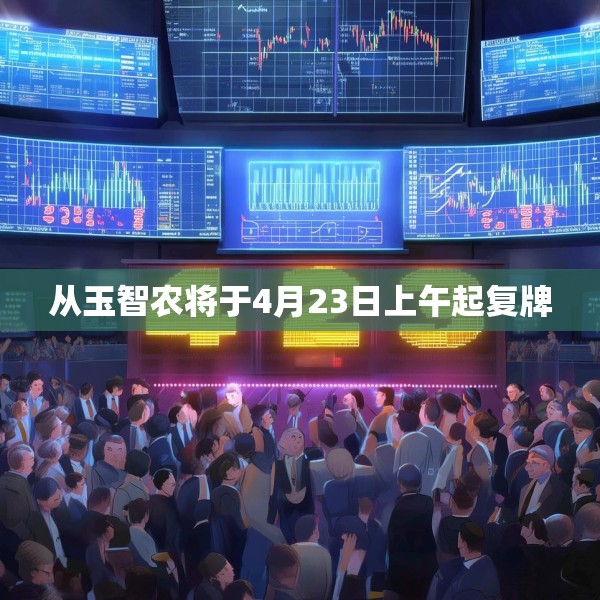 从玉智农将于4月23日上午起复牌