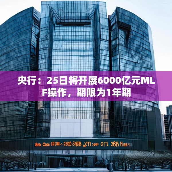 央行：25日将开展6000亿元MLF操作，期限为1年期