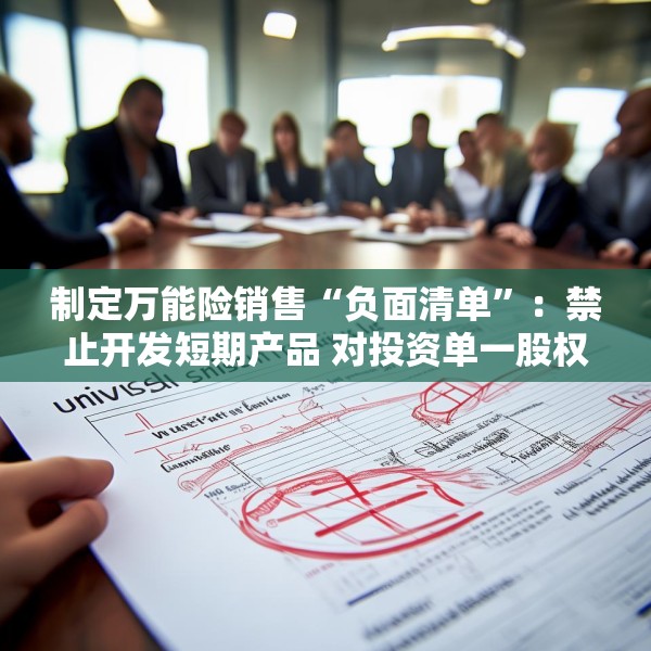 制定万能险销售“负面清单”：禁止开发短期产品 对投资单一股权投资基金比例从严设置上限